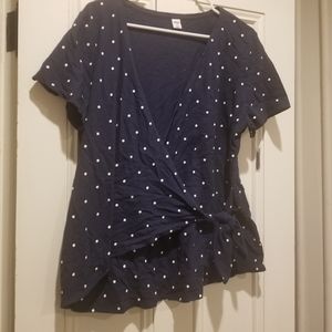 Short sleeve wrap shirt